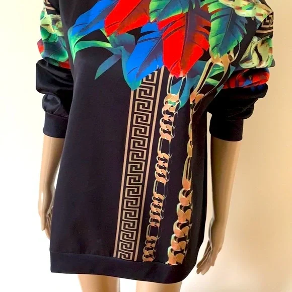 AIDEAONE | Retro print sweater - Picture 5 of 11